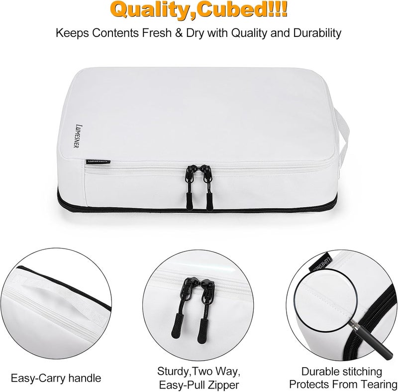 Velaybor 8 Set Compression Packing Cubes for Travel, Waterproof Luggage Organizers, Suitcase Organizer Set for Carry-On & Checked Baggage, Travel Accessories for Men & Women - Image 5